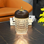 Cup Glass Table Lamp Modern Rechargeable Metal Lamp