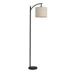 Fabric Shade Floor Lamp Minimalist Arc Metal Living Room Arched Lamp