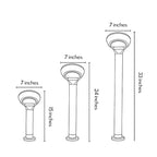Curved Bollard Light Minimalist Solar-Powered Black Aluminum Lamp