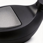 Curved Bollard Light Minimalist Solar-Powered Black Aluminum Lamp