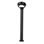 Curved Bollard Light Minimalist Solar-Powered Black Aluminum Lamp