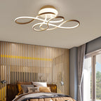 Curve Ceiling Light Simple Geometric Metal LED Light