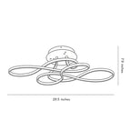 Curve Ceiling Light Simple Geometric Metal LED Light