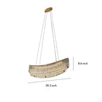 Crystal Pendant Chandelier Luxury Carbon Steel Ceiling Light