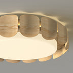 Wooden Ceiling Lights Full Spectrum Eye-Caring Flush Mount Light