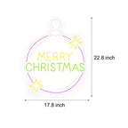 Cute Neon Balloon Luminous Merry Christmas Letter LED Neon Signs Lights