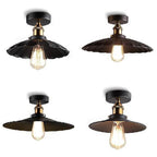 Circular Teardrop Industrial Hallway Lighting LED Semi-Flush Mount Ceiling Light