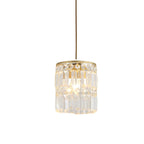 Cylindrical Crystal Shade Three Step Dimming Nordic Hanging Lights Fixture
