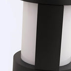 Bollard Landscape Lights Modern Black LED Cylindrical Light