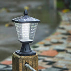 LED Solar Powered Post Cap Lights Waterproof Column Lights