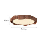 Wooden Ceiling Lights Full Spectrum Eye-Caring Flush Mount Light