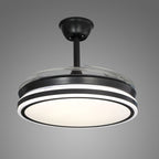 Black Ceiling Fan with Lights Remote Control Stylish All-Copper Lamp