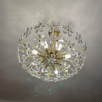 Crystal Flower Chandelier Flower Shaped Vintage Floral Ceiling Light