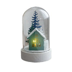 Decorative LED Table Lamp Wooden Glass Ornament Two-Pack Light