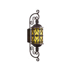 LED Outdoor Wall Lighting European Retro Dual-Head Round Lamp