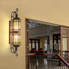 LED Outdoor Wall Lighting European Retro Dual-Head Round Lamp
