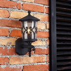 Outdoor Black Sconce for House Wall Mount Traditional Lamp