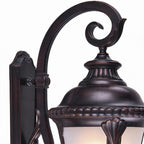 Vintage Outdoor Sconce Black Aluminum Body Waterproof Lamp