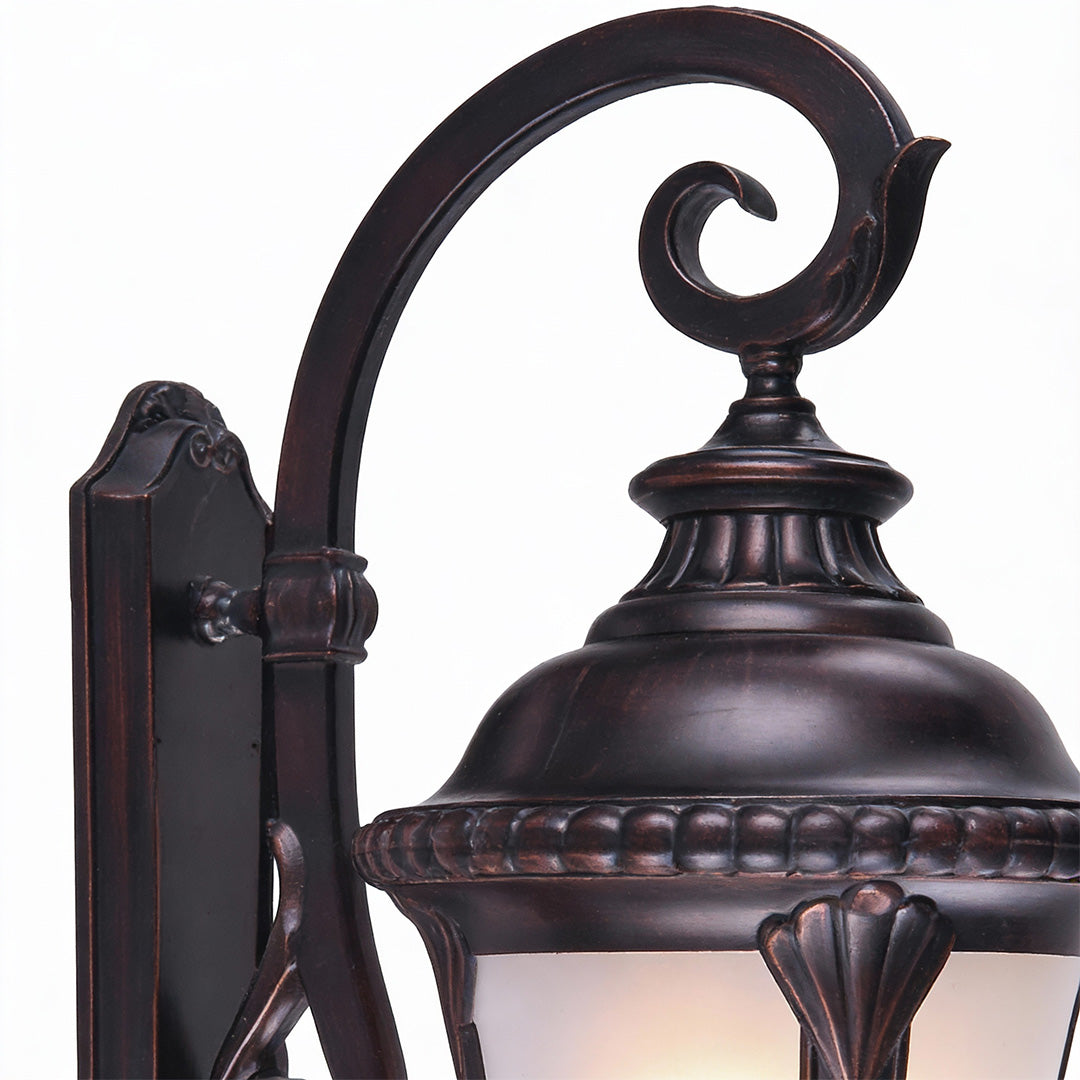 Vintage Outdoor Sconce Black Aluminum Body Waterproof Lamp