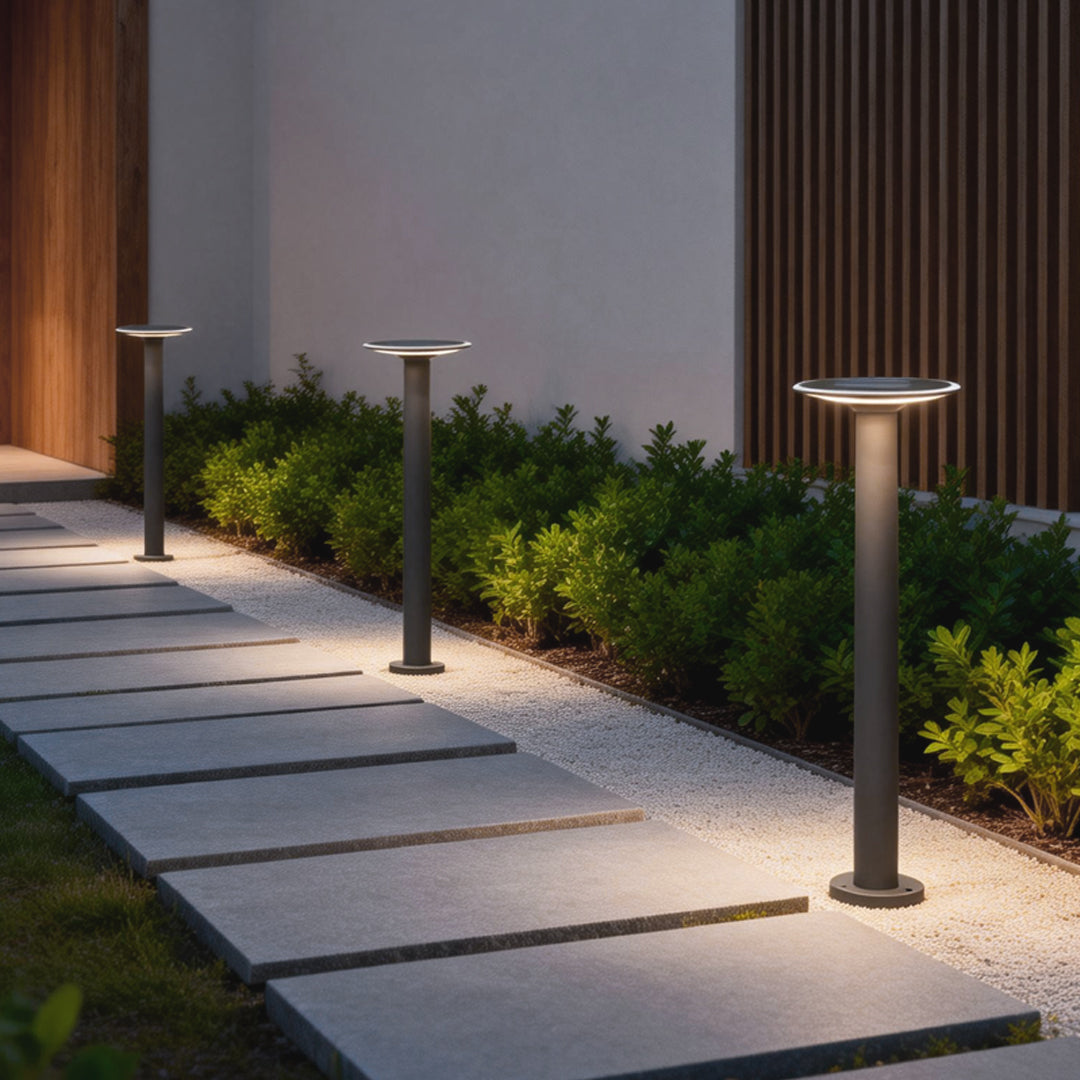 Decorative Solar Path Lights Modern Black Garden Light