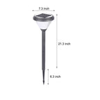 Deluxe Black Solar LED Garden Pathway Lights - Diamond Trim Design 27.6-Inch