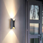 Modern Porch Lighting Set: Black LED Flush Mount & Wall Sconce