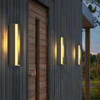 Black Sconces Outdoor Modern Waterproof Metal Light