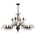 Contemporary Candle Chandelier LED Candelabra Bulbs Ceiling Light