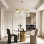 Contemporary Crystal Chandelier Minimalist Ceiling Light