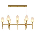 Glass Modern Chandelier Luxury Brass Minimalist Ceiling Light