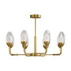 Modern Minimalist Chandelier Full Copper Luxury Ceiling Light