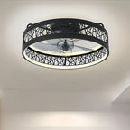 Round Ceiling Fan with Light Nordic Ultra Thin Integrated Fan Light