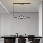 Minimalist LED Silver Pendant Light For Kitchen Island Modern