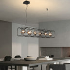 LED Square Cage Chandelier Nordic
