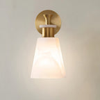 Wall Sconce LED Light Minimalist Luxury Brass Marble Lamp