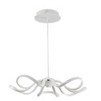 LED Ribbon Chandelier Petal Curve Metal Ceiling Light