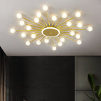 Glass Flush Mount Light Minimalist Sputnik Style Luxury Ceiling Light