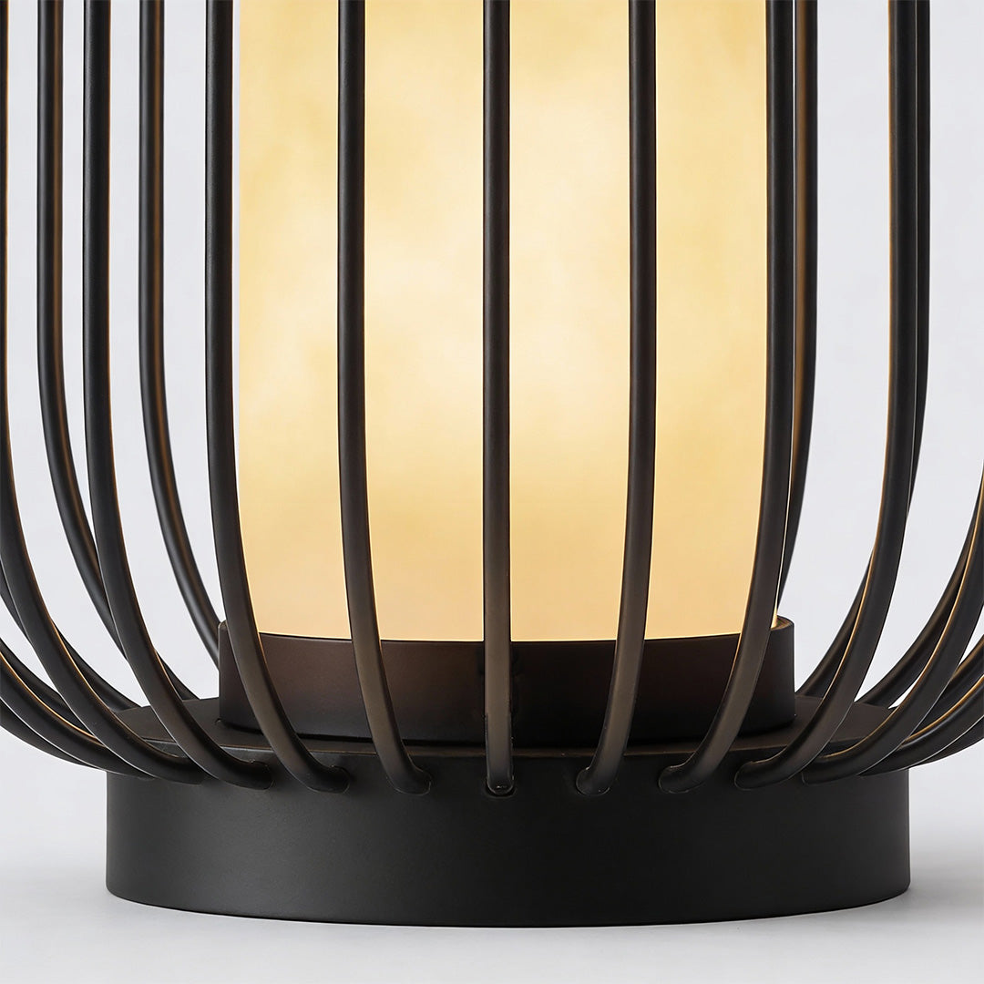 Lantern Metal Outdoor Modern Brown Waterproof Cage Lamp