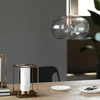 Elongated Globe Glass LED Nordic Pendant Lighting Hanging Lamp Ceiling Lights
