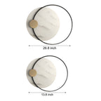 Dia 13''/26'' Round Marble Decorative LED Wall Sconces for Home