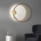 Dia 13''/26'' Round Marble Decorative LED Wall Sconces for Home
