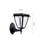 Outdoor Wall Lighting Black Waterproof Solar Lamp