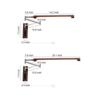 Swing Wall Light Mid-Century Iron Walnut Eye-Protecting Arm Lamp
