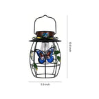 Iron Outdoor Lanterns Waterproof Solar Powered Hanging Butterfly Light