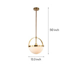 Gold and White Pendant Light with a Minimalist Stylish Ceiling Light