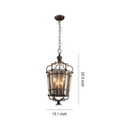 Italian Pendant Light Antique Bronze Finish Elegant Ceiling Light