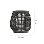 Woven Outdoor Lanterns Stylish with Handle Portable Patio Floor Lamp
