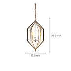 Brown Pendant Lights Rustic with an Open Frame Charming Ceiling Light