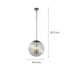Glass Orb Pendant Light Contemporary Chic Silver Glass Ceiling Light