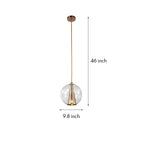 Glass Ball Pendant Lights Perforated Metal Cone Chic Ceiling Light